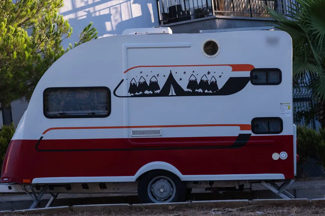 Camper trailer graphics photograph