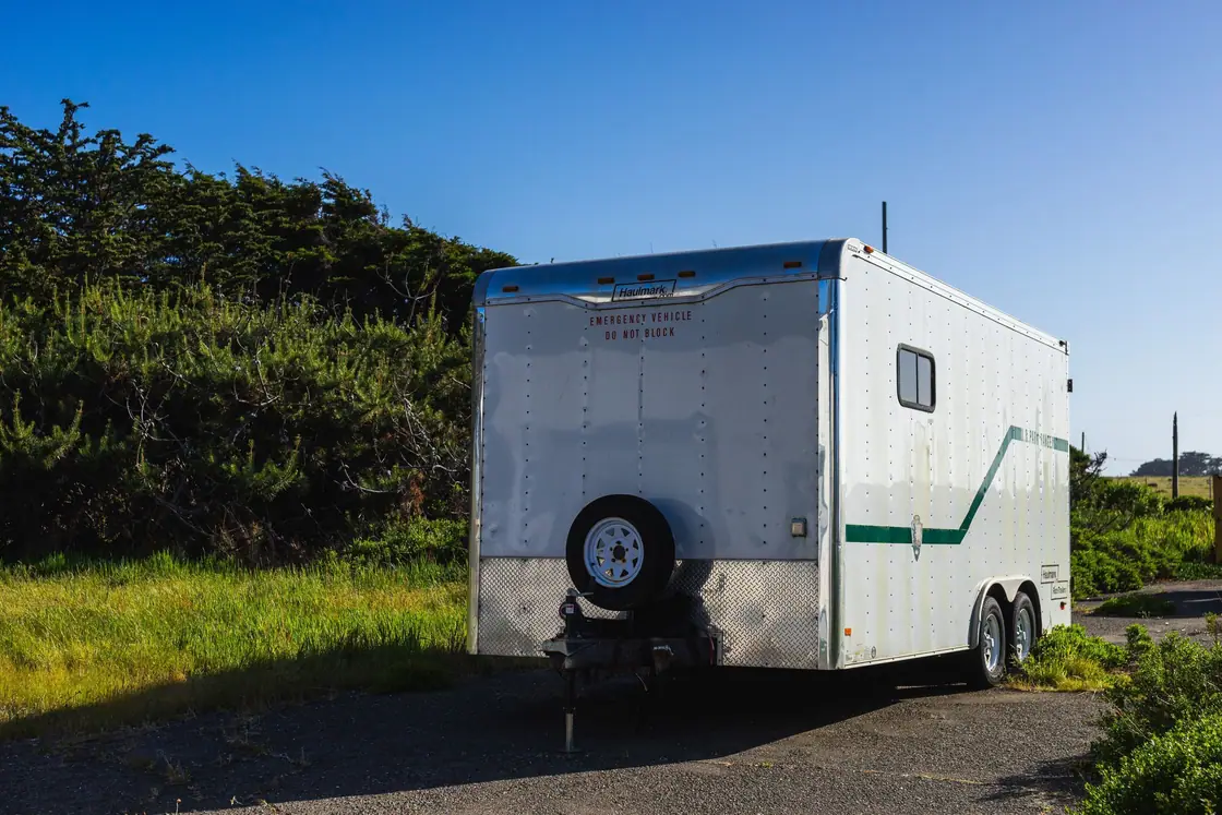 Enclosed trailer ready for graphics photograph